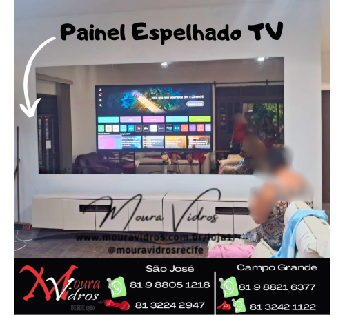 Painel Espelho bronze  TV